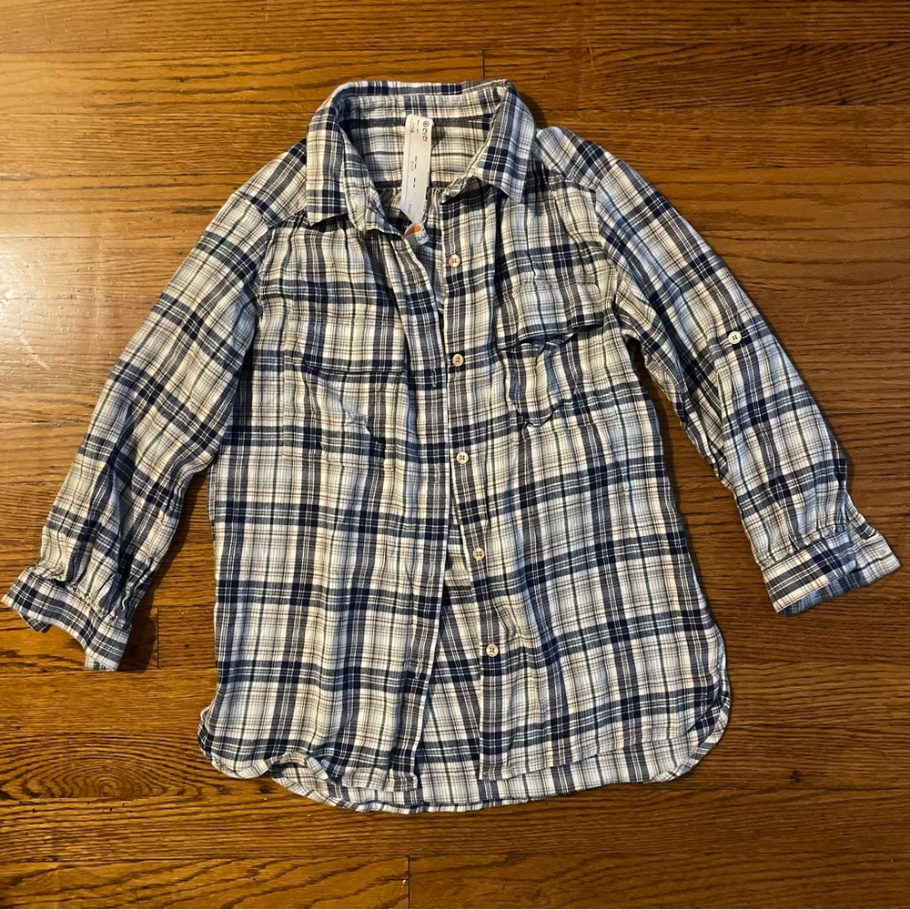 Ever Brand Plaid Button Down Flannel Longe Sleeve Shirt